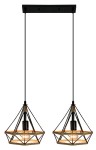 Piramida lampa wisząca 2-punktowa czarna/sznur 8803/2 ZWIS - 06