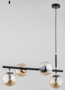 Fiore lampa wisząca 4-punktowa czarna/złota 63039