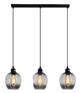 Atena lampa wisząca 3-punktowa czarna 8182/3 BL