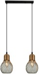 Edison lampa wisząca 2-punktowa czarna/miedź 1998/2 BL CO