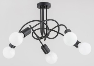 Lupo lampa sufitowa 5-punktowa czarna 28535