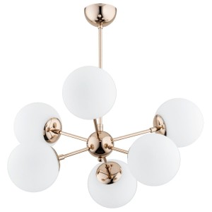 Sandy White lampa wisząca 6-punktowa złota 63097
