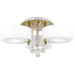 Antila E27 + 22LED lampa sufitowa (z pilotem) 3-punktowa mosiądz/biała DRS8006/3 21QG