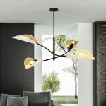 Lotus lampa sufitowa 4-punktowa biała/złota 1107/4