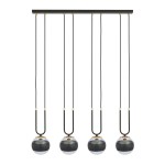 Glam lampa wisząca 4-punktowa czarna/stripe 1113/4
