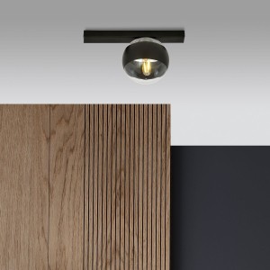 Fit lampa sufitowa 1-punktowa czarna/stripe 1123/1