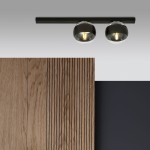 Fit lampa sufitowa 2-punktowa czarna/stripe 1123/2
