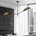 Vene lampa sufitowa 2-punktowa czarna/złota 1158/2
