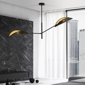 Vene lampa sufitowa 2-punktowa czarna/złota 1158/2