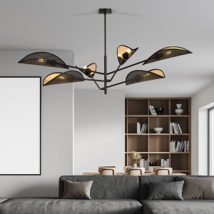 Vene lampa sufitowa 6-punktowa czarna/złota 1158/6