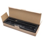 Zasilacz wpinany do szyn magnetycznych 200W/48DC w kolorze czarnym, umieszczony w kartonowym opakowaniu, z widocznym przewodem i etykietą na obudowie. Produkt leży w opakowaniu, na tle szarej pianki ochronnej.