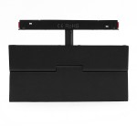 Lampa spot LED do szyny magnetycznej L22 w kolorze czarnym, o wymiarach zbliżonych do prostokąta. Ujęcie z tyłu, pokazujące montaż na szynie. Widoczne logo CE oraz oznaczenie RoHS.