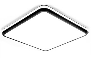 Kwadraty LED 88W lampa sufitowa 2-punktowa (z pilotem) czarna