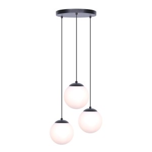 Camina lampa wisząca 3-punktowa czarna K-4746