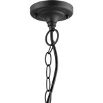 Malmo lampa wisząca ogrodowa 1-punktowa w kolorze grafitowym, z metalowym mocowaniem sufitowym oraz ozdobnymi ogniwami łańcucha. Ujęcie z dołu, pokazujące detal montażu.