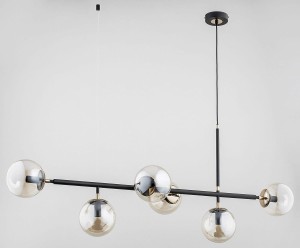 Primo lampa wisząca 6-punktowa czarna/złota 63034