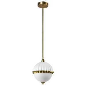 Pralines lampa wisząca 1-punktowa złota/biała P01206WH