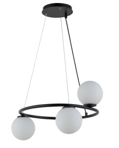 Gama Koło lampa wisząca 3-punktowa czarna 33382