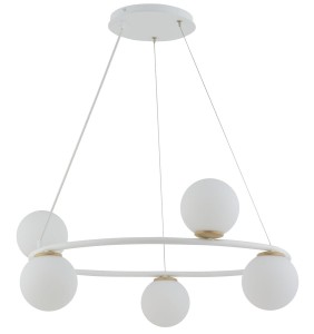 Gama Koło lampa wisząca 5-punktowa biała 33385