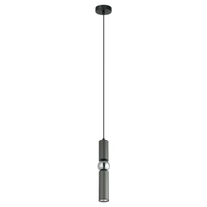Isidora lampa wisząca 1-punktowa czarna/szara PND-14290-1-GR