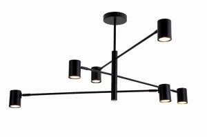Snow lampa wisząca 6-punktowa czarna LP-731/6P BK