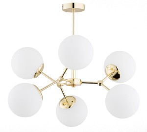 Foton Gold lampa wisząca 6-punktowa złota 63118