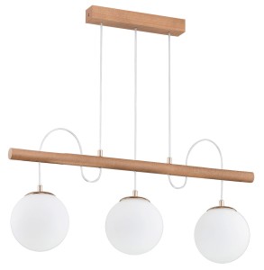 Dinar lampa wisząca 3-punktowa złota/naturalny 62216
