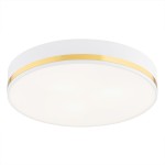 Amore D45 plafon 3-punktowy biały/złoty  6138AR