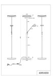 Lampa podłogowa Franklin LED, 2-punktowa, w kolorze antracytowym. Okrągła podstawa o średnicy 352 mm, wysokość 1810 mm. Regulowane ramiona z głowicami o średnicy 120 mm, wbudowane źródło światła. Kabel z wtyczką o długości 1800 mm.