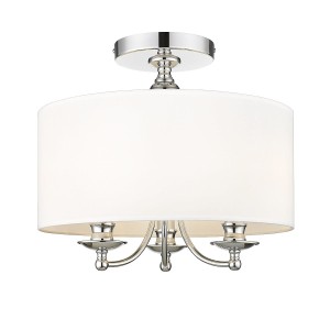 Abu Dhabi lampa sufitowa 3-punktowa chrom/biała C03466CH-WH