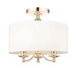 Abu Dhabi lampa sufitowa 3-punktowa złota/biała C03480AU-WH