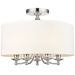 Abu Dhabi lampa sufitowa 5-punktowa chrom/biała C05428CH-WH