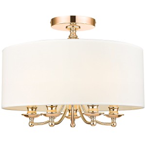 Abu Dhabi lampa sufitowa 5-punktowa złota/biała C05442AU-WH