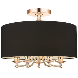 Abu Dhabi lampa sufitowa 5-punktowa złota/czarna C05442AU-BK