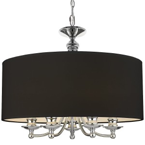 Abu Dhabi lampa wisząca 5-punktowa chrom/czarny P05697BK