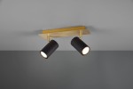Marley lampa sufitowa (spot) 2-punktowa czarna/złota 802400280