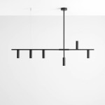 Trevo lampa wisząca 6-punktowa czarna 1104K1