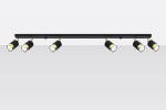 Nero lampa sufitowa (spot) 6-punktowa czarna/złota SL.1073