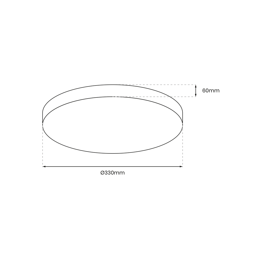 Plafon Maya LED D33 o średnicy 330 mm i wysokości 60 mm, w kolorze złotym. Posiada klasę szczelności IP44, moc 15W oraz temperaturę barwową 4000K. Produkt ma okrągły kształt, idealny do nowoczesnych wnętrz.