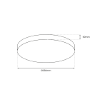 Plafon Maya LED D33 o średnicy 330 mm i wysokości 60 mm, w kolorze złotym. Posiada klasę szczelności IP44, moc 15W oraz temperaturę barwową 4000K. Produkt ma okrągły kształt, idealny do nowoczesnych wnętrz.