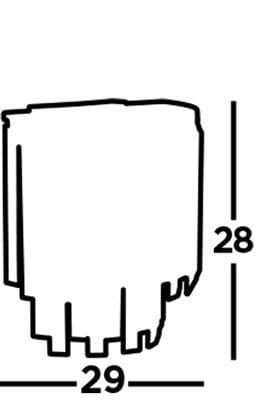 Kinkiet Clarissa 2-punktowy w wykończeniu chromowanym. Wymiary: wysokość 28 cm, szerokość 29 cm. Prosty, nowoczesny kształt z wyraźnymi liniami, idealny do nowoczesnych wnętrz.