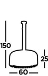 Lampa wisząca Clarissa 5-punktowa w kolorze chromu. Zawieszenie o wysokości 150 cm, średnica podstawy 60 cm, grubość 25 cm. Prosty, nowoczesny design, idealna do różnych wnętrz.
