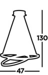 Złota lampa wisząca Float LED 1-punktowa o kształcie stożkowatym. Wymiary: wysokość 130 cm, średnica 47 cm. Prosta konstrukcja z wyraźnie zaznaczoną podstawą. Idealna do nowoczesnych wnętrz.