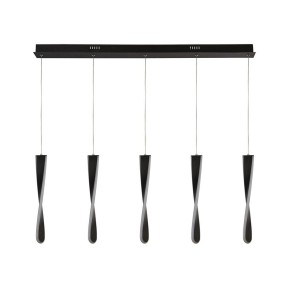 Paddle LED lampa wisząca 5-punktowa czarna 8675-5BK