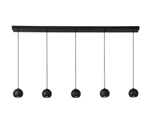 Eindhoven lampa wisząca 5-punktowa czarna 1014-5BK