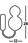 Kinkiet Snowball LED 2-punktowy w chromowanej obudowie. Produkt przedstawia zaokrąglone elementy w formie dwóch kul o wysokości 28 cm i szerokości 12 cm, z przyłączem do ściany. Idealny do nowoczesnych wnętrz.