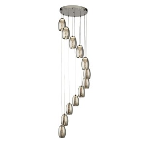 Cyclone LED lampa wisząca 12-punktowa chrom/przydymiona 97291-12SM