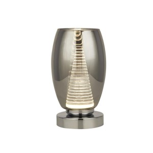 Cyclone LED lampa stołowa 1-punktowa chrom/przydymiona EU97293-1SM