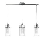 Duo I lampa wisząca 3-punktowa chrom/przeźroczysta 3303-3CC