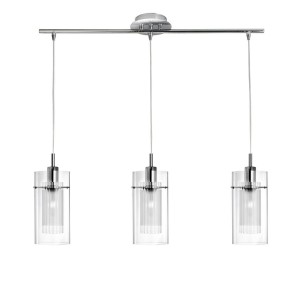Duo I lampa wisząca 3-punktowa chrom/przeźroczysta 3303-3CC